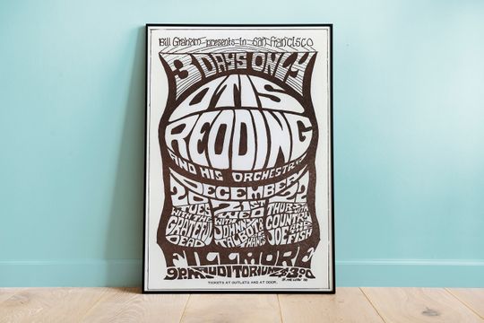Discover Otis Redding Concert Poster, Vintage Wall Art, Vintage Music Poster