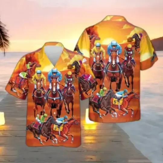 Discover Kentucky Derby Horse Racing Hawaiian Shirt Horse Racing Shirt