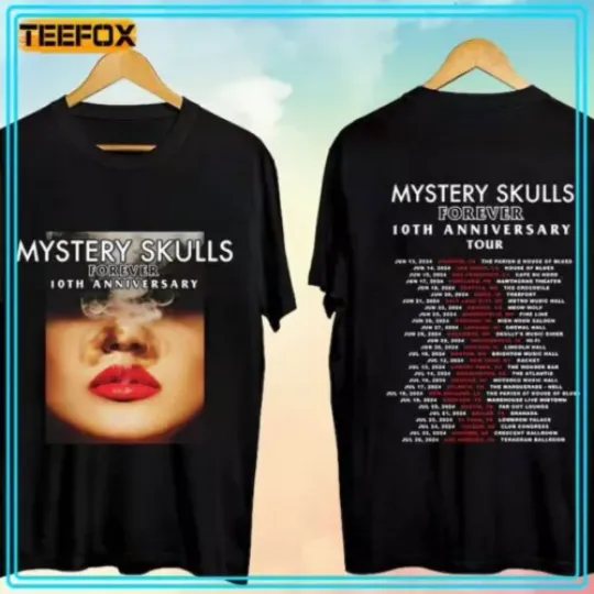 Discover Mystery Skulls – Forever 10th Anniversary Tour 2024 Music T-Shirt