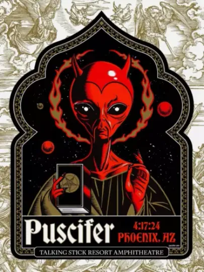 Discover Puscifer April 17th 2024 Phoenix AZ Concert Poster 2024 Tour Music Poster