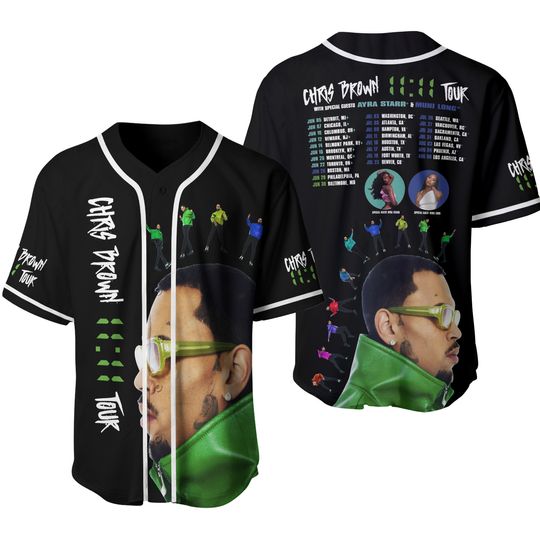 Discover Chris Brown The 11 11 Tour 2024 Baseball Jersey Shirt
