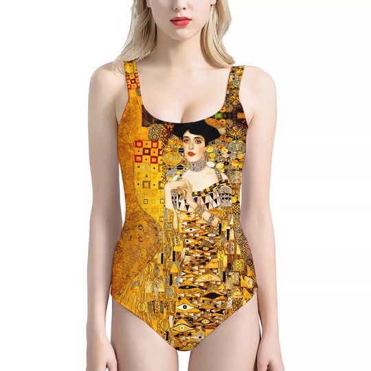 Discover Gustav Klimt "Adele Bloch-Bauer" One-Piece Swimsuit