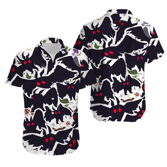 Discover Mothman Hawaiian Shirt, Mothman Monster Cryptid Hawaii Shirt