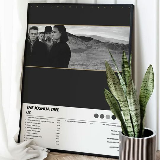 Discover U2 - The Joshua Tree - album cover poster