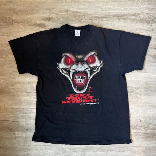 Discover Vintage wwf Stone Cold Steve Austin DONT TRUST ANYBODY T-Shirt