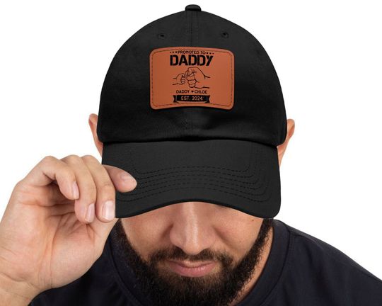 Discover Custom Dad and Baby Fist Bump Hat, Promoted To Daddy Hat, First Time Dad Gift