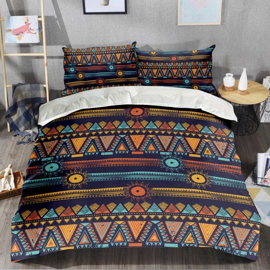Discover Bohemian Ethnic Geometric Duvet Cover
