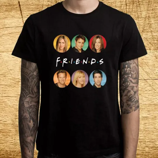 Discover Friends TV Series Men's Black T-Shirt