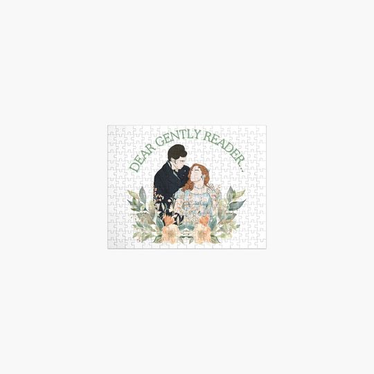 Discover Dear Gentle Reader Bridgerton Colin and Penelope Polin Couple Jigsaw Puzzle