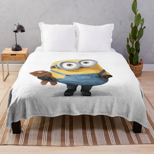 Discover bob the minion Throw Blanket