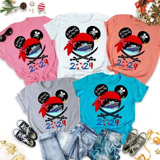 Discover Personalized Mouse Captain Cruise Family Shirts 2024 TShirt, Custom Mouse Pirate Matching Tee