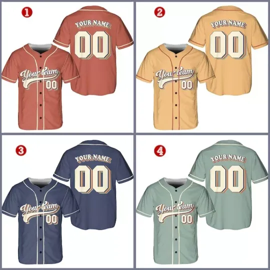 Discover Vintage Custom Baseball Jersey with Personalized Team Name And Number