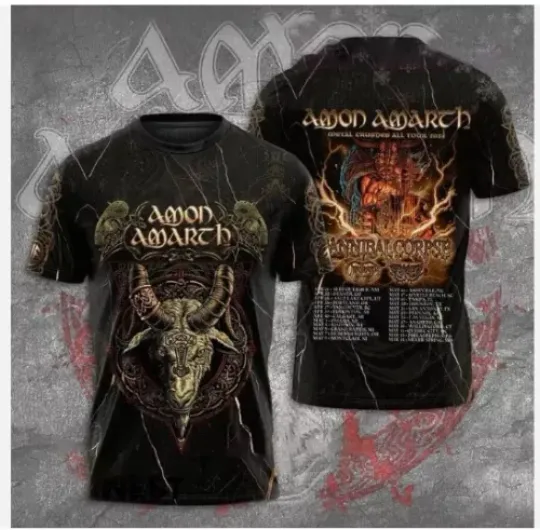 Discover Amon Amarth Heidrun Over Europe 2024 Tour 3D T-Shirt