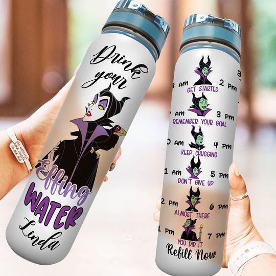Discover Custom Villain Water Tracker Bottle, Horror Character Bottle, Villain Water Bottle