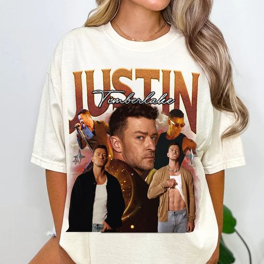 Discover Limited Justin Timberlake Vintage T-Shirt, Justin Timberlake 90s Bootleg Style Shirt