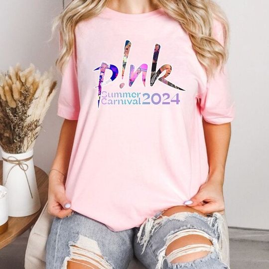 Discover Pink Concert Shirt, Personalized Summer Carnival 2024 Tour Shirt