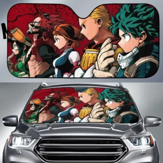 Discover Hero Anime Folding Car Sun Visor Window Windshield Sun Shade
