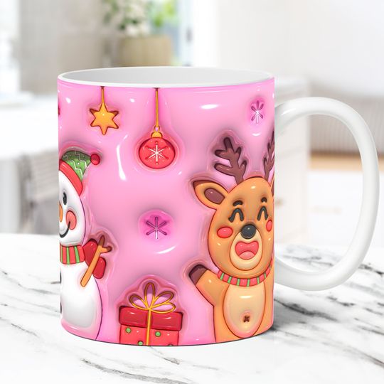 Discover 3D Christmas Mug Wrap, Inflated Christmas Mug