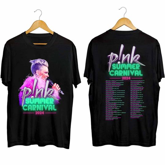 Discover Pink Pink Singer Summer Carnival 2024 Festival World Tour Shirt
