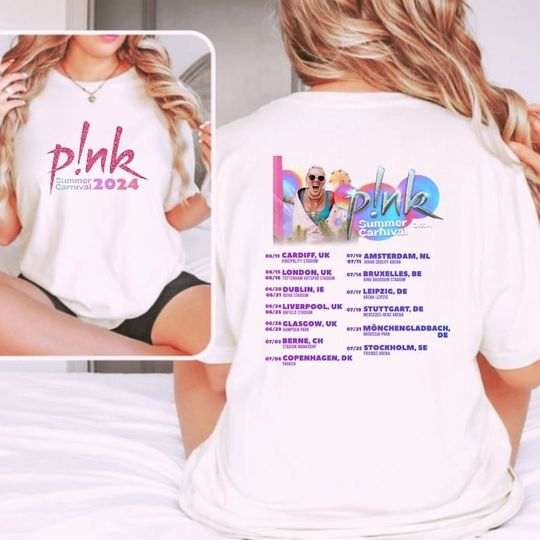 Discover P!nk Singer Summer Carnival 2024 Tour Shirt, Pink Fan Lovers Shirt
