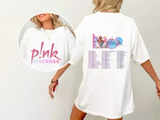 Discover P!nk Pink Singer Summer Carnival 2024 Tour Shirt