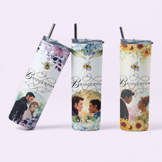 Discover Bridgerton inspired Tumbler with Lid and Straw