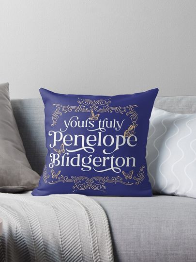 Discover Yours truly, Penelope Bridgerton Throw Pillow