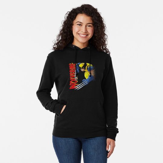 Discover Marvel_X-Men_Wolverine_90s_Animated_Series Lightweight Hoodie