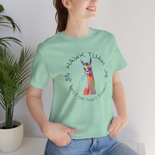 Discover Hawk Tuah Llama Bella & Canvas T-Shirt, , Spit on that Thang