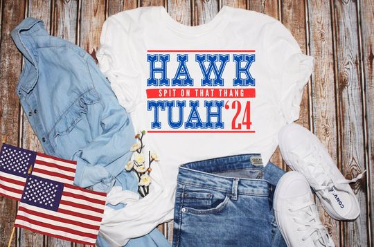 Discover HAWK TUAH Spit On That Thang Funny Tshirt