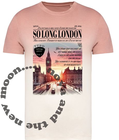 Discover Dip dye rose/ cream so long London TTPD vintage magazine t-shirt