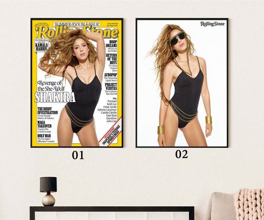 Discover Shakira Graces Rolling Stone Summer Cover 2024 Poster
