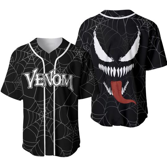 Discover Venom Spider Web Baseball Jersey
