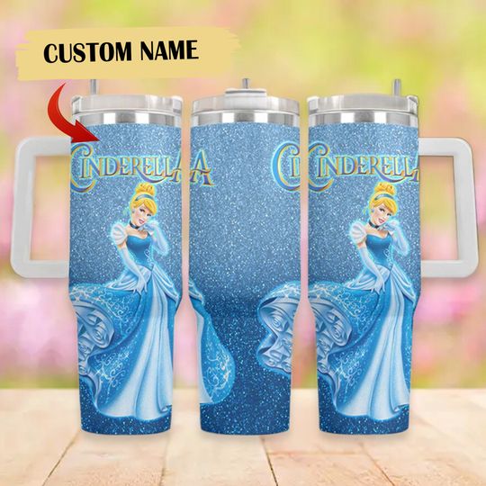 Discover Custom Cinde 40oz Tumbler, Princess Coffee Cup, Cartoon Cup