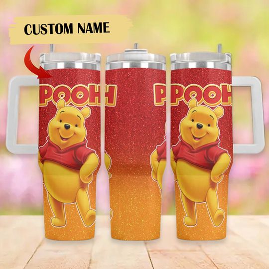 Discover Custom Pooh 40oz Tumbler, Cartoon Characters Tumbler