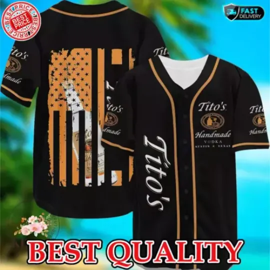 Discover Tito’s Vodka Baseball Jersey, Tito’s Vodka 3D Baseball Jersey Shirt