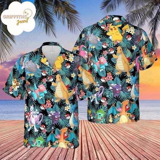 Discover PKM Hawaiian Button Shirt