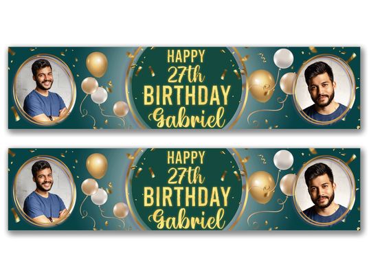Discover Birthday Photo Banners - Any Name, Age and Occasion Custom