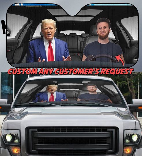 Discover Personalize Trump Custom Photo Car Sunshade