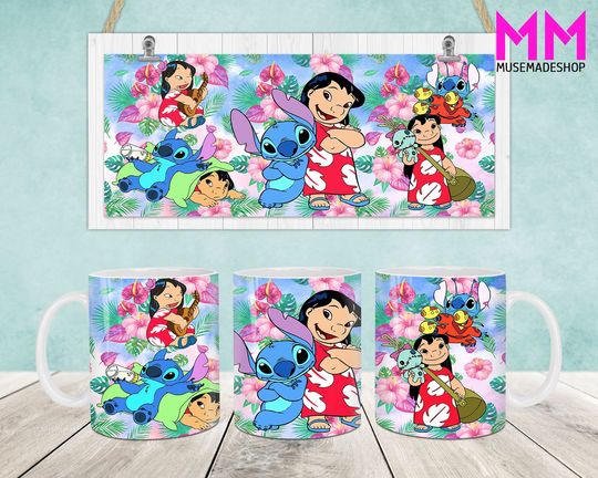 Discover Cartoon Characters Mug Wrap, Cartoon