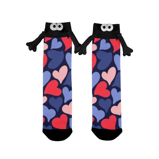 Discover Love Heart Valentine's Day Hand Holding Socks, Fun Cute Gift