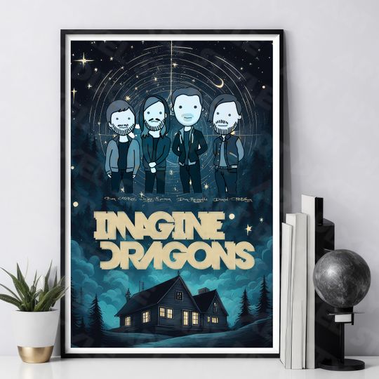 Discover Imagine Dragons Poster, Music Print, Wall Art, Art Poster Gift
