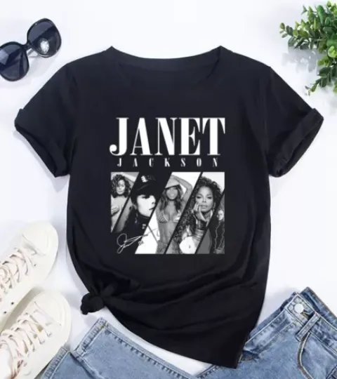 Discover Janet Jackson T-Shirt, Together Again 2024 Tour Shirt, Janet Jackson Signature