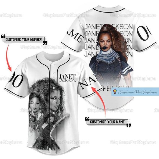 Discover Janet Jackson Together Again 2024 Tour Baseball Jersey