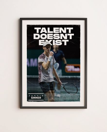 Discover Jannik Sinner Tennis Wall Art for Sports Lovers