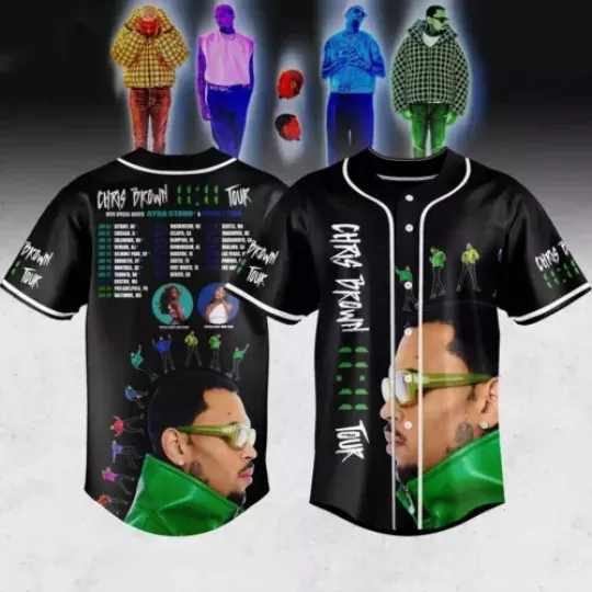 Discover Chris Brown The 11 11 Tour 2024 Baseball Jersey Shirt