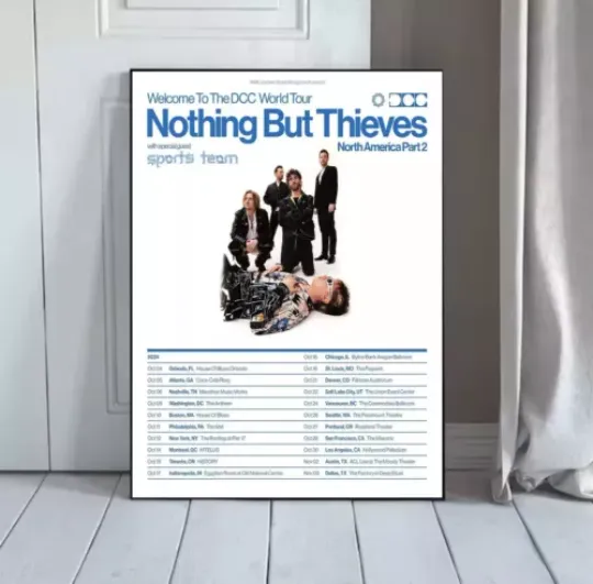 Discover Nothing But Thieves Welcome To The DCC World Tour 2024 Poster