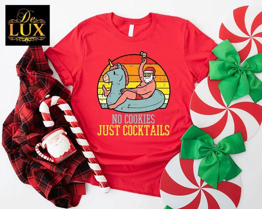 Discover Funny Christmas in July Tshirt,Summer Christmas Gift,Christmas Unicorn Tee