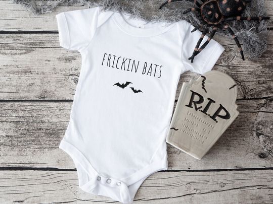 Discover Frickin Bats Baby Onesie, Freakin Bats, Goth Baby Onesie