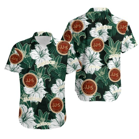Discover Jameson Hawaiian Floral Pattern Jameson Baseball Shirt
